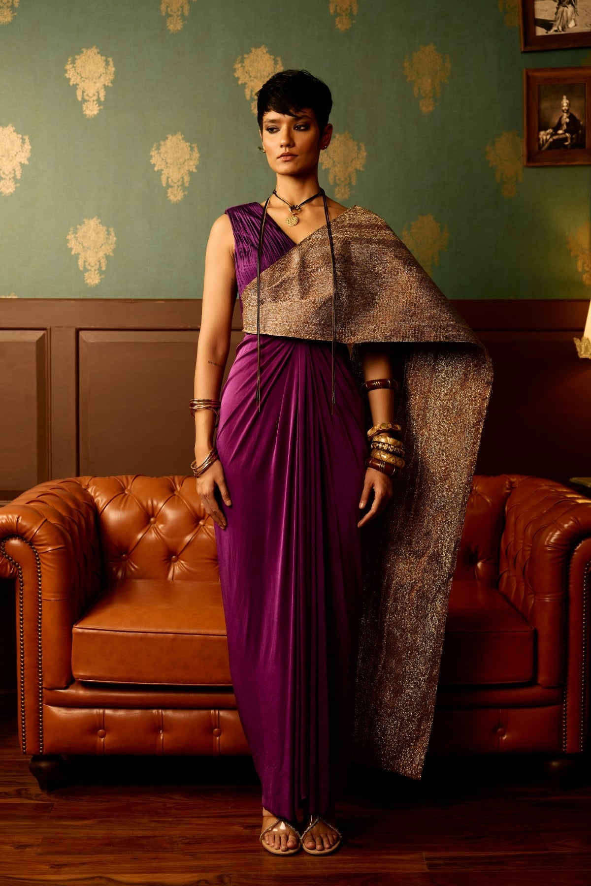 Iris saree gown