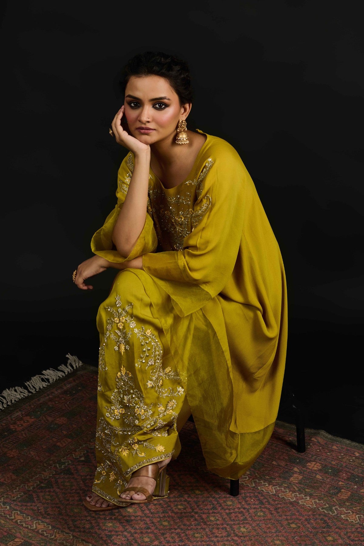 Zahra Lime Green kurta set