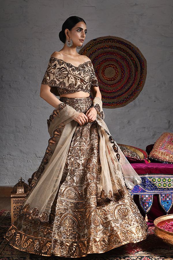 Crop Top With Lehenga Dupatta