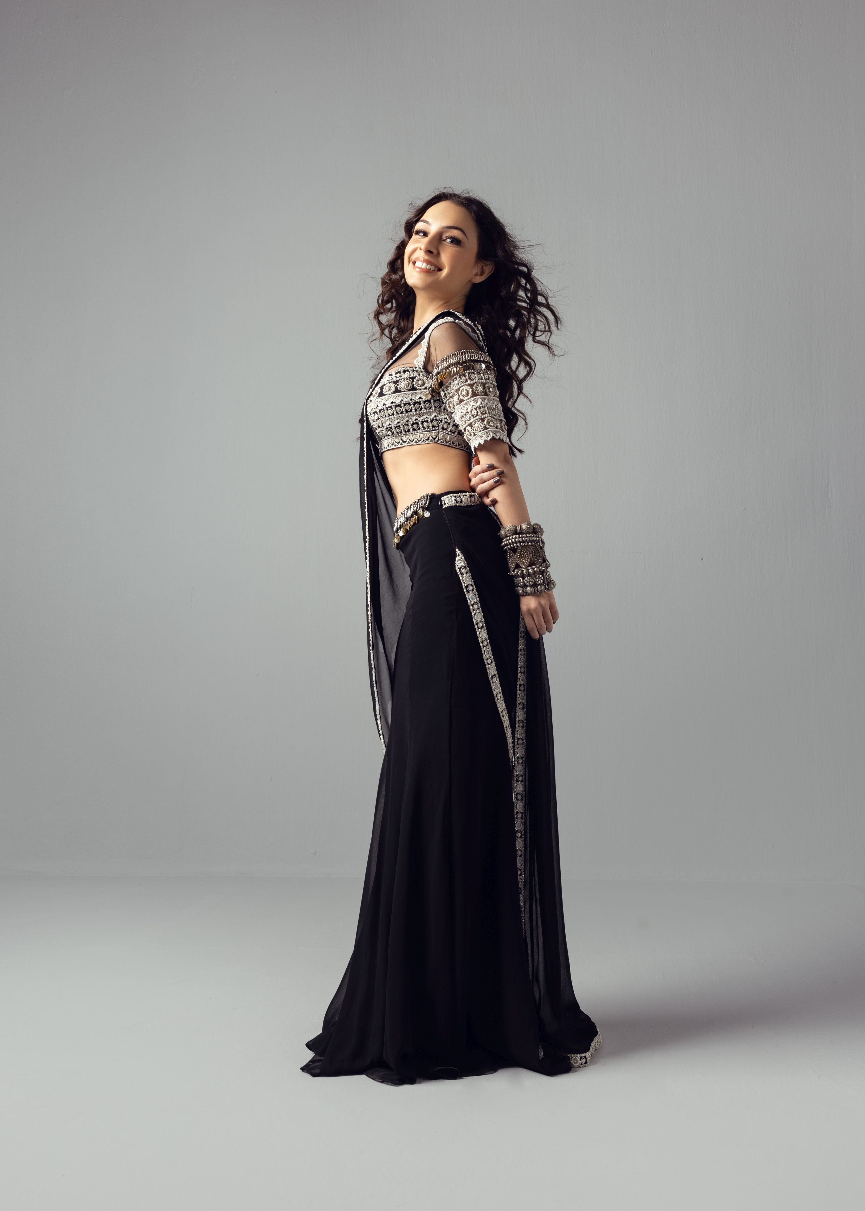 Black Aurora Saree